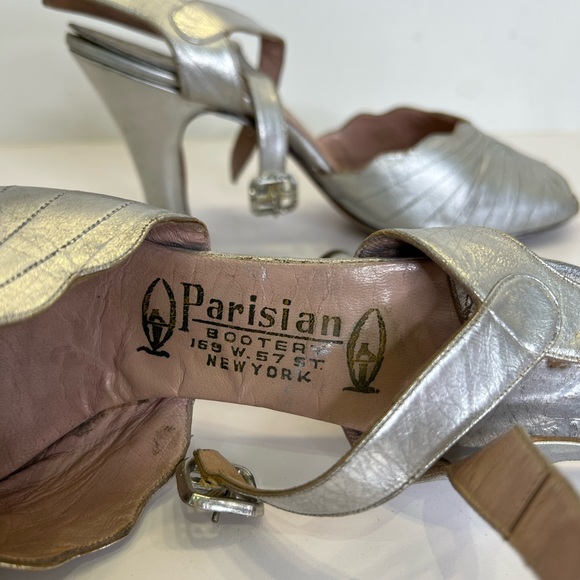 Vintage 1940s Silver Heels - Picture 3 of 6